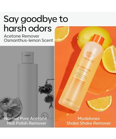 Modelones Nail Polish Remover Ultra-Powerful Acetone Gel Nail Polish Remover Enriched with Jojoba Oil Removes for All Types of Nail Polish Gel Polish Nail Glue Acrylic Gels Nail Tip & Glue(240ml) 3-in-1 Gel Nail Polish Remover Plus - Buy Online on GoSupps.com