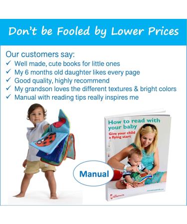 Stimulating Baby Books 0-12 Months | Crinkle Books for Babies | Soft Cloth Animals Book Set | Perfect Toys Gift for Infants | 2-Pack - Buy Online on GoSupps.com