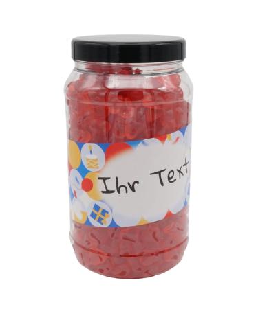 Your Naschbox |Sugar -free fruit rubber heart |Personalizable |1.5kg Big Pot |XXL Large Pack - Motifs for many occasions - Gift 1500g Big Pot Banderolen election