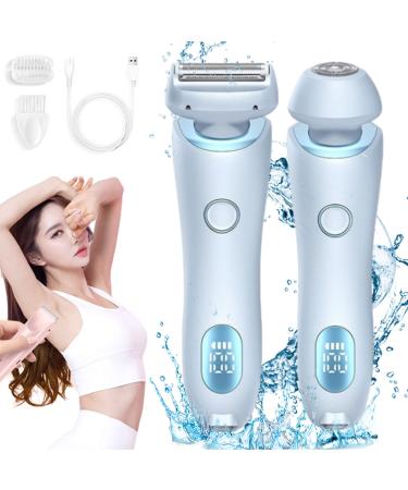 Duskofficial Razor Duskofficial The Glide Pro 3.0 Premium Shaver Wet Dry Razor Electric Double Head 2 In 1 Portable Electric Shaver Razors Ipx7 Waterproof and Rechargeable (Style A Blue) Style A Blue