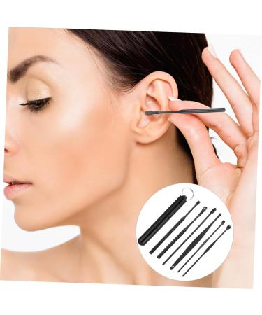 FOYTOKI 6Pcs Ear Wax Removal Kit Safety Tools for Adults Portable Ear with Various Shapes for Comfortable Ear Wax Cleaning - Buy Online on GoSupps.com