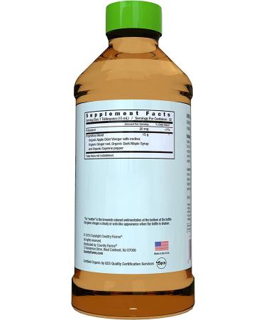Organic Apple Cider Vinegar with Ginger & Cayenne - Country Farms 16 fl oz - Buy Online on GoSupps.com