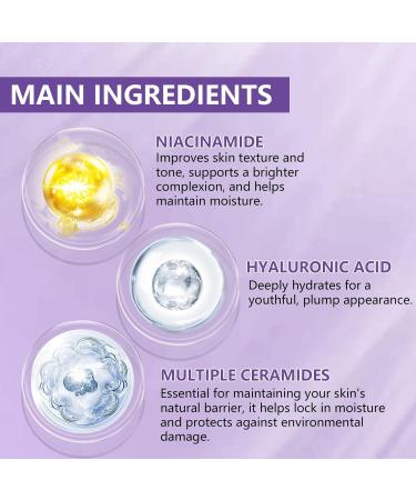 5% Niacinamide Serum for Face with 1% Ceramide Complex | 1% Snail Secretion Filtrate | 1% Hyaluronic Acid Deep Moisturizing Restore Skin Barrier & Skin Tone (3Pack-Each 0.507 fl.oz | 15ml) - Buy Online on GoSupps.com