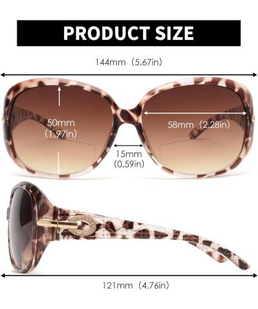 JM Classic Bifocal Reading Sunglasses for Women - Vintage Tortoise UV Protection - Outdoor 4.0x Reading Glasses - Buy Online on GoSupps.com