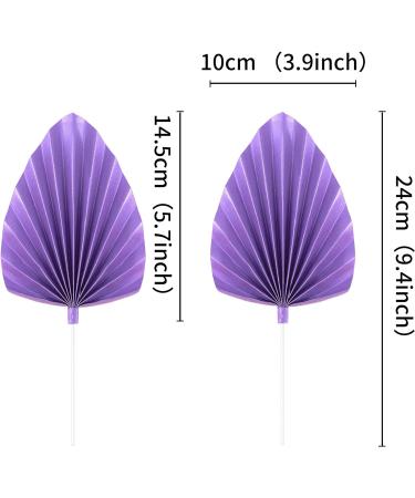 Blumomon 4 Pcs Purple Palm Fan Cake Toppers Palm Leaf Cake Toppers Palm Spear Leaf Cupcake Toppers Birthday Party Wedding Supplies Baby Shower Cake Decorations - Buy Online on GoSupps.com