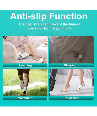 Orthopedic Bunion Corrector for Women & Men - Adjustable Toe Straightener with Silicone Pad and Heel Strap - Buy Online on GoSupps.com