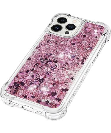 Buy Tivenfezk Nadoli Glitter Treisand Case for iPhone 15 Pro - Shockproof Silicone TPU Bumper Liquid Quicksand Protection Rose Gold - Buy Online on GoSupps.com
