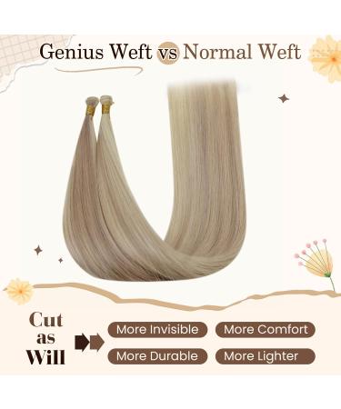 Hetto Genius Virgin Remy Hair Extensions - Ash Blonde Highlights #18/613 - 25g 55 cm - Buy Online on GoSupps.com