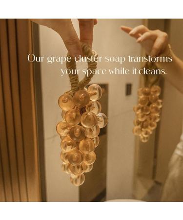 Grape soap on a rope Handmade crystal soap bar with hanging cord Gentle cold shower gel for men and women Unique novelty and bathroom decoration - Buy Online on GoSupps.com