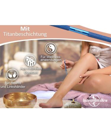 Buy InstrumenteNrw Acupressure Meridian Pen - Stainless Steel Acupuncture & Massage Pen (Titanium Blue) for Effective Relaxation - Buy Online on GoSupps.com