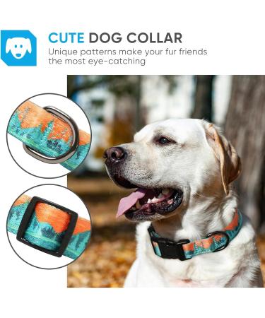 Heele Dog Collar for All Sizes - Adjustable Comfortable Robust Patterned Collars for Puppies & Dogs - Ideal for Wilderness Adventures (L: 40.5-65cm W: 2.5cm) - Buy Online on GoSupps.com