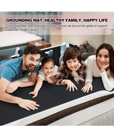 Grounding Mat for Better Sleep | Breathable Earthing Therapy Mat (137x180 cm) for Enhanced Well-Being - Buy Online on GoSupps.com