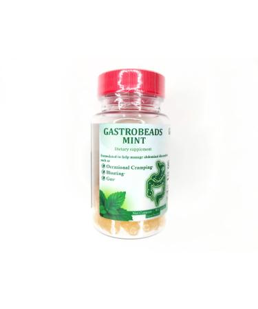 GASTROBEADS Mint Digestive Support Supplement 30 Vegecaps Mint Oil for Bloating and Gas Relief