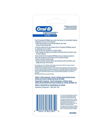 Oral-B Complete Satin Floss Mint 2 Pack - 54.6 yd (50 m) Each for Fresh, Effective Cleaning - Buy Online on GoSupps.com