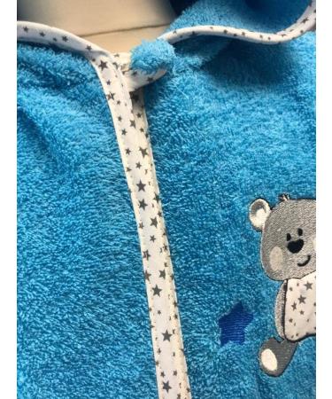Wolimbo Personalized Children's Bathrobe - Custom Name & Motif for Boys & Girls (12-24 Months) - Dog Design in Turquoise - Buy Online on GoSupps.com
