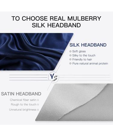 Silk Spa Headband for Face Washing & Hair Wrapping | Adjustable Ponytail Wrap for Women & Girls | 100% Mulberry Silk | Purple - Buy Online on GoSupps.com