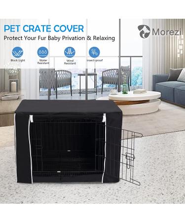 Dog Crate Cover for 48-Inch Wire Crates, Waterproof & Windproof Pet Cage Cover - Dark Grey, Soundproof Kennel Cover - Home Decor, 2 Doors, Heavy Duty - Fits 48 Crates - Cover Only - Buy Online on GoSupps.com