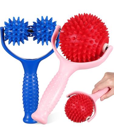 Healvian 2-Piece Massage Roller Set | Muscle Relaxation Device for Back Legs Feet & Hands - Relieve Muscle Pain Effectively - Buy Online on GoSupps.com