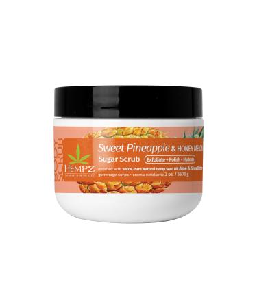 Hempz NEW Mini Sugar Body Scrub Sweet Pineapple & Honey Melon Travel Size 2 oz.