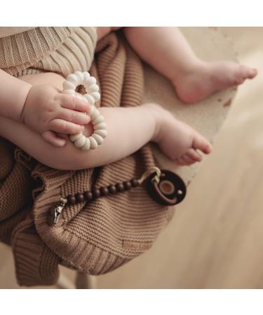 Bleu La La Lulababe Pacifier Clip - 1 Pack (Mocha) | Stylish and Practical Baby Accessory - Buy Online on GoSupps.com