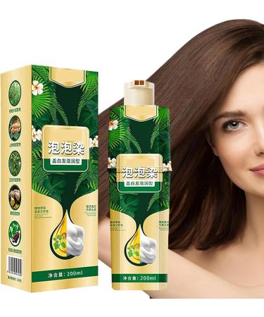 Herbal hair coloring shampoo 200 ml instant fast hair dye color washing cream Magic Hair Dye shampoo instant natural hair color shampoo brown - Buy Online on GoSupps.com