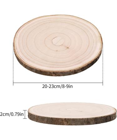Foracks Natural Wood Slices 8-9 Inches - 6 Pack DIY Crafts Kit Circles | Unfinished Wood Ornaments Discs - 6 Pieces - Buy Online on GoSupps.com