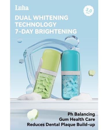 Luha Toothpaste Tablets- Mixed Pack(Jasmine + Mint) Probiotics & PearlPowder Fluoride-Free Long-LastingFresh Breath & Stain Removal.TravelFriendly Chewable Toothpaste 70Tablets Total - Buy Online on GoSupps.com