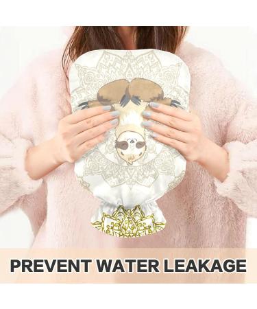 NAANLE 2L Sloth Yoga Hot Water Bottle with Lid - Large Transparent Bottle for Pain Relief & Heat Therapy - Buy Online on GoSupps.com