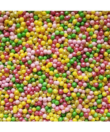 A Pinch Of... - Glimmer 100s and 1000s - Blossom - 30g. A beautiful Spring mix 100/1000 ideal for ice creams cookies truffles cakes and bakes. Just enough for a single bake. (Glimmer Blossom)