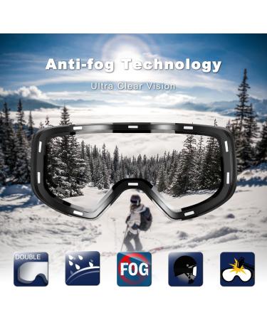 Vgooar OTG Ski Goggles with Magnetic Detachable Lens - Frameless Cylindrical Lens in Red | International Shipping Available - Buy Online on GoSupps.com