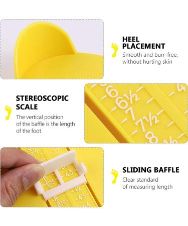 Healifty Shoe Sizer Measuring Device for Adults and Kids - Yellow Foot Measurement Gauge - Buy Online on GoSupps.com