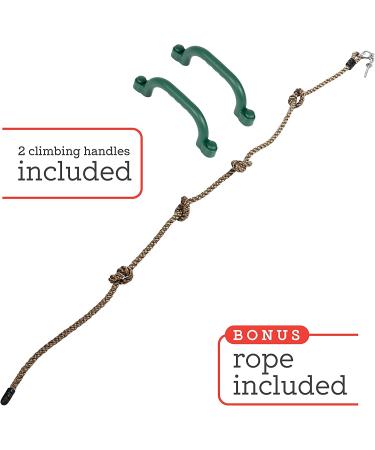 Milliard DIY Rock Climbing Holds Set with 8 Foot Knotted Rope - 25 Pc. Kit for Kids Indoor and Outdoor Play - Includes Mounting Screws, Handles, and Hooks - Buy Online on GoSupps.com
