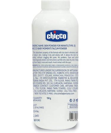 Chicco Baby Moments Talcum Powder 150g - Gentle and Safe Baby Care - Buy Online on GoSupps.com
