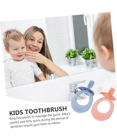 Shop Minkissy 10 pcs Silicone Baby Toothbrush Set | Safe & Fun Children's Toothbrushes & Pite Ring for Toddlers - Buy Online on GoSupps.com