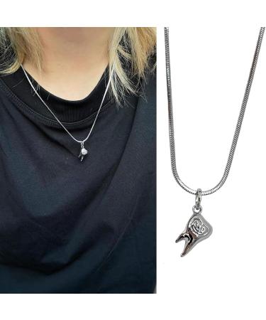 Oralgo Unique Tooth Snake Bone Necklace - Vintage Keybeat Chain | Punk Style Jewelry for Street Style Enthusiasts - Buy Online on GoSupps.com