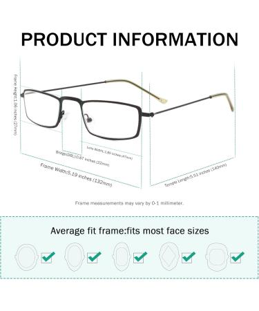 Eyekepper 5-Pack Stainless Steel Half-Eye Reading Glasses +1.75 | Stylish & Durable Readers for Global Shipping - Buy Online on GoSupps.com