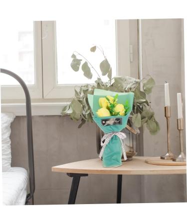 Zerodeko Soap Flower Gift Box Artificial Wedding Bouquet Wedding Flowers Birthday Soap Flower Rose Bouquet Floral Soap Memorial Gift Soap Rose Flower Bath Soap White Roses White 27x10cm - Buy Online on GoSupps.com