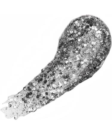 Mysense Black Body Glitter Face Glitter Gel Holographic Chunky Glitter Sequins for DIY/Hair/Nails Music Festival Rave Accessories Silver Chunky Fine Glitter Sequin Makeup 50g - Buy Online on GoSupps.com