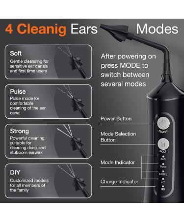 Electric Ear Wax Removal Kit - Waterproof Rechargeable 4 Modes Safe & Effective for Adults & Kids - Buy Online on GoSupps.com