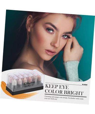 Outanaya 1box 12 Shadow Box Glitter Eyeshadow Stick Woman Plastic Charming Highlight Stick - Buy Online on GoSupps.com