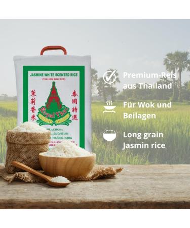 Buy Royal Thai Long Grain Jasmine Fragrant Rice - 10 KG | Premium Quality International Shipping - Buy Online on GoSupps.com