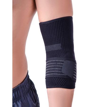 Compression Elbow Brace - Tennis Elbow Sleeve & Support Strap for Tendonitis Relief | Perfect for Golf Tennis & Everyday Use - Black S/M - Buy Online on GoSupps.com
