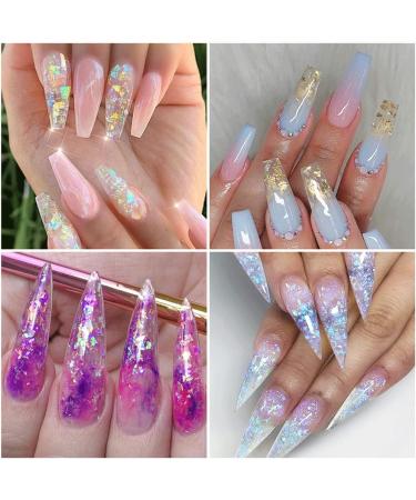 12 Boxes Nail Art Glitter Sequins Irregular Cellophane Polarized Powder Holographic DIY Decoration - Buy Online on GoSupps.com