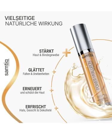 Samtiq Power Hyaluron Serum - Highly Concentrated Hyaluronic Gel with Green Tea Extract | 50ml | Ideal for Microneedling & High Dosage Hydration - Buy Online on GoSupps.com
