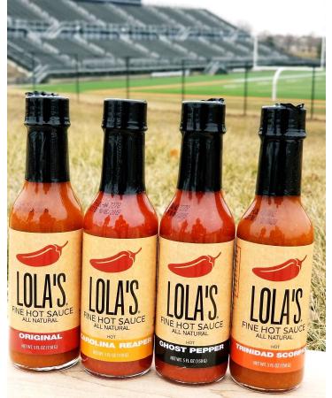 Buy Lola's Fine Hot Sauce - Trinidad Scorpion 5 Fl Oz | All-Natural, Gluten-Free, Keto | Perfect for Chili & Fish Tacos - Buy Online on GoSupps.com