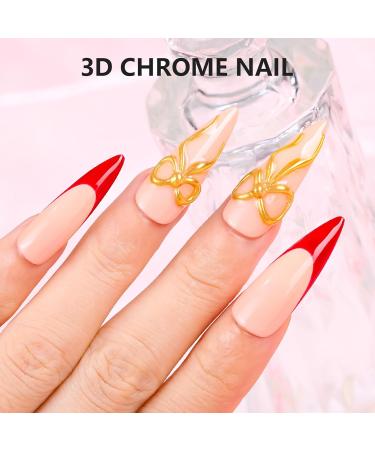 Makartt 3D Nail Gel & Gold Chrome Powder Kit - Clear Sculpting Glue for Nail Art - 15g Metallic Effect Nail Decoration - Buy Online on GoSupps.com