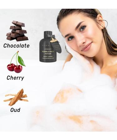 Premium Bubble Bath for Couples - Long Lasting Foaming Bubbles | Romantic Love Cherry Chocolate & Oud - Relaxing Stress Relief Spa Gift - Buy Online on GoSupps.com