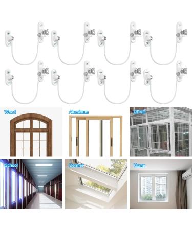 8 Pcs Window Restrictor Locks for Kids Window Restrictors UPVC Baby Security Window Locks with Screws Keys for Baby Child Children Safety Window Locks Door Locks for Home Public School and Commercial 8pcsWhite - Buy Online on GoSupps.com