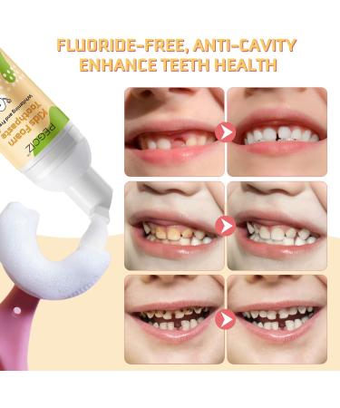 Kids Foam Toothpaste | Whitening Low Fluoride Formula | Reduce Plaque | Ages 3+ | Strawberry & Orange - Buy Online on GoSupps.com