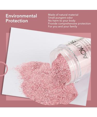 Aokitec 28g Shining Pink Nail Dipping Powder - French Powder Pro Collection for DIY Manicure - Long-Lasting & Odor-Free Formula - Buy Online on GoSupps.com